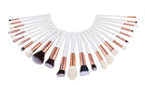 Pearl White/Rose Gold Professional Makeup Brush Set